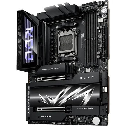 Asus Alaplap - AMD ROG CROSSHAIR X870E HERO AM5 (X870, ATX, 4xDDR5 8600+MHz, 4xSATA3, 5x M.2, HDMI+2xUSB4)