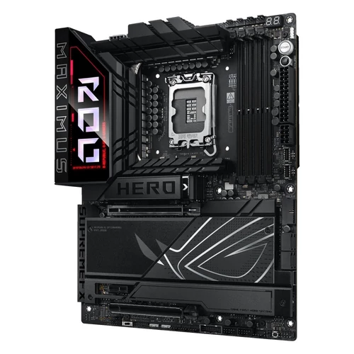 Asus Alaplap - Intel ROG MAXIMUS Z890 HERO LGA1851 (Z890, ATX, 4xDDR5 9200+MHz, 4xSATA3, 6xM.2, HDMI+2xThunderbolt)