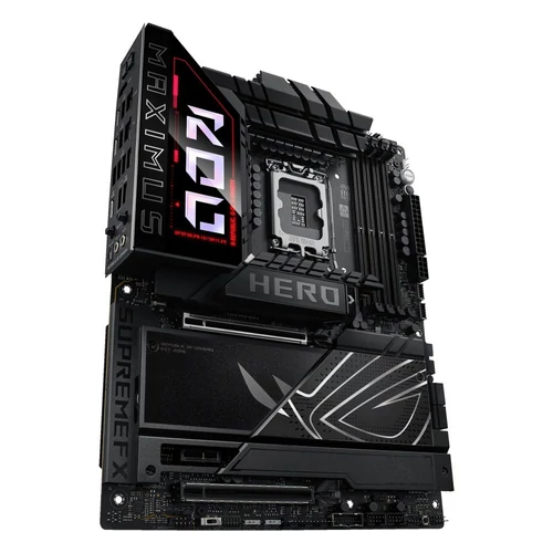 Asus Alaplap - Intel ROG MAXIMUS Z890 HERO LGA1851 (Z890, ATX, 4xDDR5 9200+MHz, 4xSATA3, 6xM.2, HDMI+2xThunderbolt)