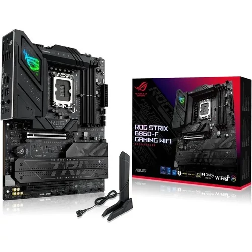 Asus Alaplap - Intel ROG STRIX B860-F GAMING WIFI s1851 (B860, 4xDDR5 9066+MHz, 4xSATA3, 4xM.2, HDMI+DP+Thunderbolt4)