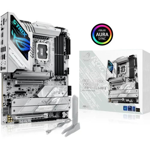Asus Alaplap - Intel ROG STRIX Z890-A GAMING WIFI LGA1851 (Z890, ATX, 4xDDR5 9066+MHz, 4xSATA3, 7xM.2, HDMI+DP)