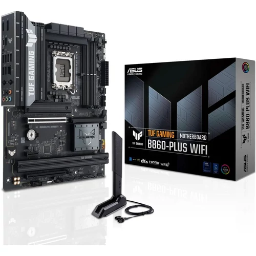 Asus Alaplap - Intel TUF GAMING B860-PLUS WIFI s1851 (B860, 4xDDR5 8666+MHz, 4xSATA3, 3xM.2, HDMI+DP+USB-C)