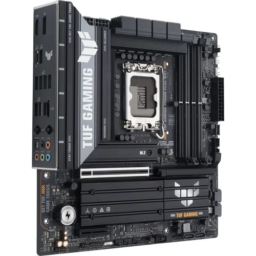 Asus Alaplap - Intel TUF GAMING B860M-PLUS WIFI s1851 (B860, 4xDDR5 8800+MHz, 4xSATA3, 3xM.2, HDMI+DP+USB-C)