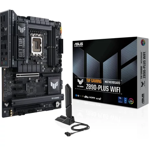 Asus Alaplap - Intel TUF GAMING Z890-PLUS WIFI LGA1851 (Z890, ATX, 4xDDR5 9066+MHz, 4xSATA3, 4xM.2, HDMI+DP+TB)
