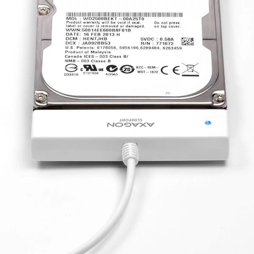 Axagon ADSA-1S USB 2.0 fehér külső HDD/SSD ház