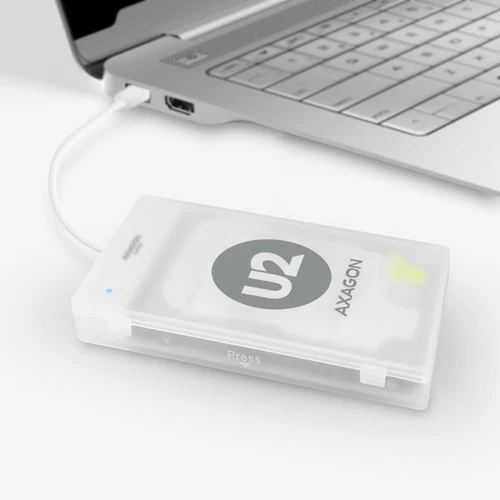 Axagon ADSA-1S USB 2.0 fehér külső HDD/SSD ház