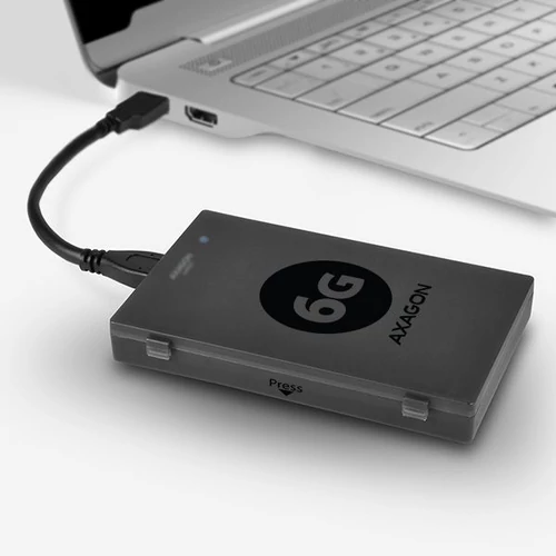 Axagon ADSA-1S6 USB 3.0 szürke külső SATA3 HDD/SSD ház