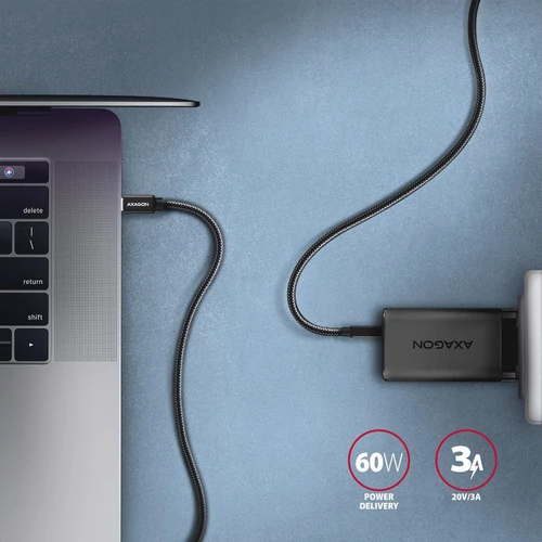 Axagon BUCM3-CM15AB USB-C 3.2 Gen 1 - USB-C 1,5 m fekete kábel