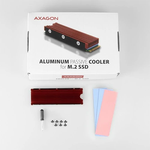 Axagon CLR-M2 alumínium passzív hűtő M.2 SSD-hez