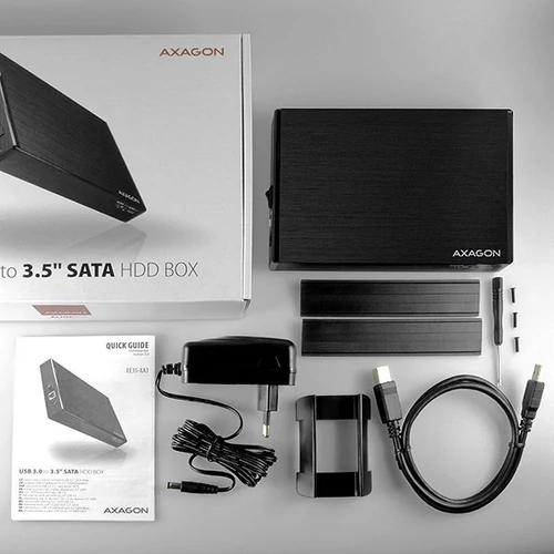 Axagon EE35-XA3 USB 3.0 fekete külső alumínium 3,5