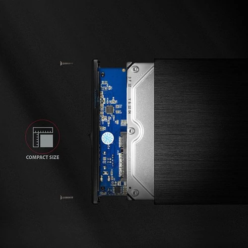 Axagon EE35-XA3 USB 3.0 fekete külső alumínium 3,5