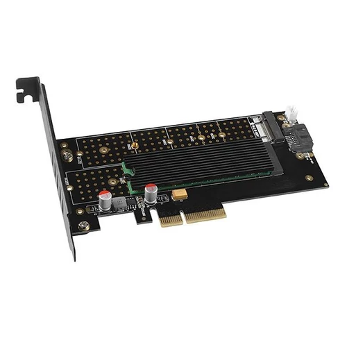 Axagon PCEM2-DC PCI-Express - NVME+NGFF M.2 hűtővel ellátott adapter