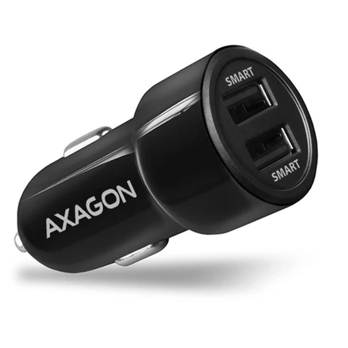 Axagon PWC-5V5 2.4A + 2.4A fekete autós töltő