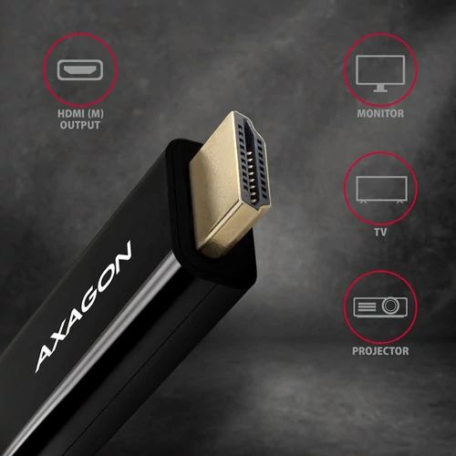 Axagon RVD-HI14C2 Displayport - HDMI 1.4 kábel