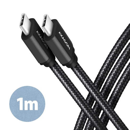Axagon BUCM3-CM10AB USB-C 3.2 Gen 1 - USB-C 1 m fekete kábel