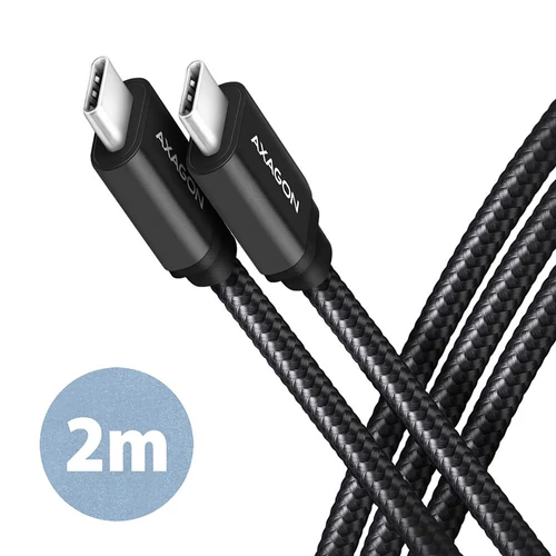 Axagon BUCM3-CM20AB USB-C 3.2 Gen 1 - USB-C 2 m fekete kábel