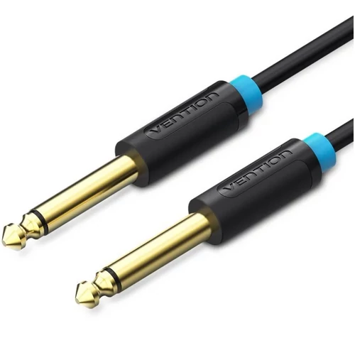 KÁBEL 6.5mm jack/M -> M Audio kábel 1m fekete, Vention