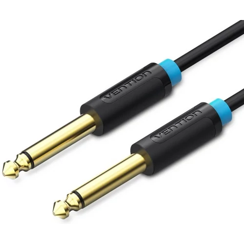 KÁBEL 6.5mm jack/M -> 6,5mm jack/M 1,5m fekete, Vention