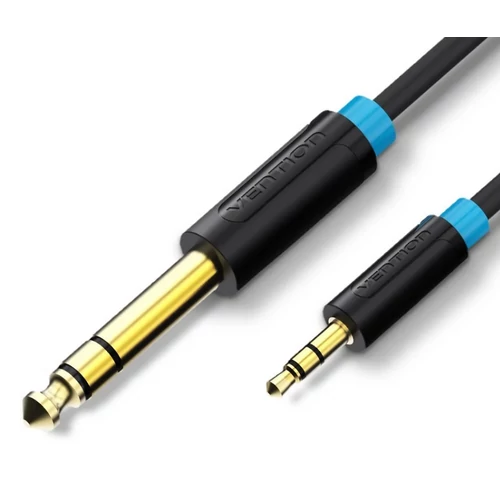 KÁBEL 6.5mm jack/M -> 3.5mm M Audio kábel 2m, fekete,Vention