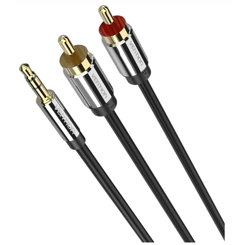 KÁBEL 3.5mm jack/M -> 2*RCA/M, 10m, (audio), Vention