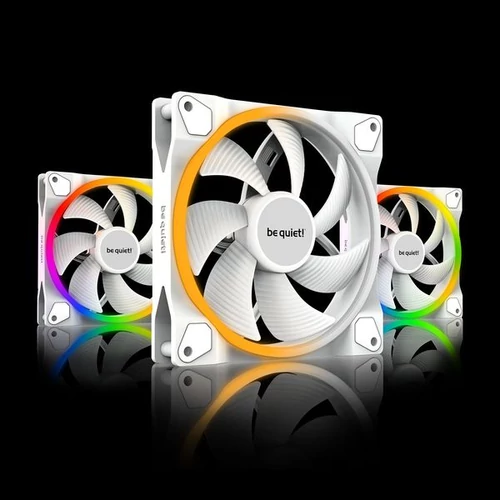 Be Quiet! Cooler 14cm - LIGHT WINGS WHITE 140mm PWM Triple Pack (RGB, 1700rpm, 20,6dB, fehér)