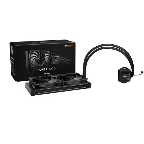 Be Quiet! CPU Water Cooler - PURE LOOP 3 280mm (2x140mm, csatlakozó: 3pin, cső hossza: 400mm)