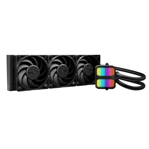 Be Quiet! CPU Water Cooler - SILENT LOOP 3 360mm Black (3x120mm, csatlakozó: 3pin, cső hossza: 400mm, fekete)