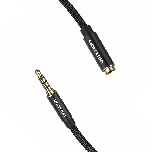 KÁBEL 3.5mm jack/M -> 3.5mm/F, 3m, (audio,Bk), Vention