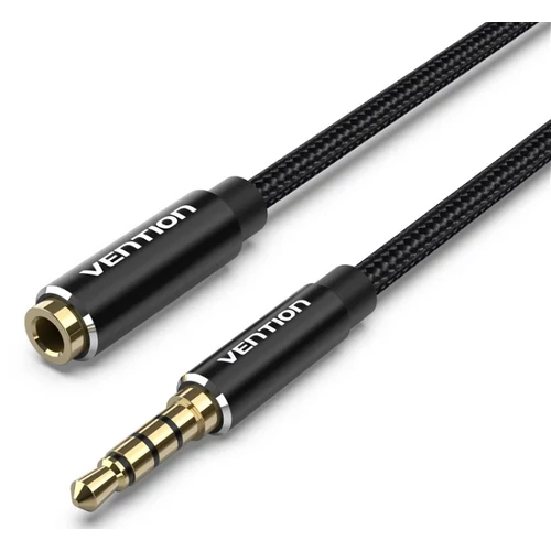 KÁBEL 3.5mm jack/M -> 3.5mm/F , 5m, (hos,audio,fek), Vention