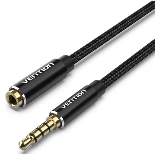 KÁBEL 3.5mm jack/M -> 3.5mm/F , 8m, (hos,audio,fek), Vention