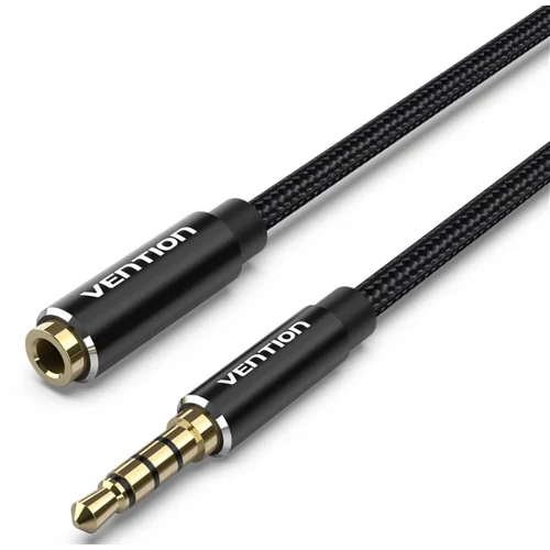 KÁBEL 3.5mm jack/M -> 3.5mm/F , 10m, (hos,audio,fek),Vention