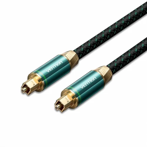 KÁBEL Toslink optikai, 1,5m, (audio,réz, sz., zöld), Vention