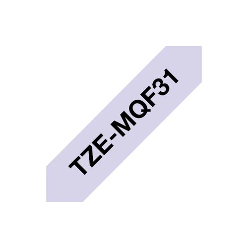 Brother TZe-MQF31 laminált P-touch szalag (12mm) Black on Pastel Purple - 4m