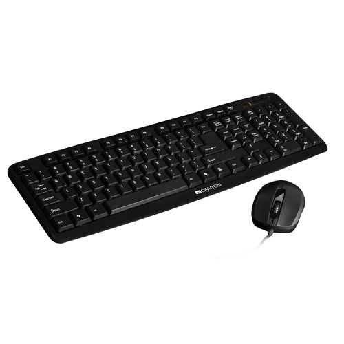 Canyon CNE-CSET1-HU Classic Wired billentyűzet + egér Black HU
