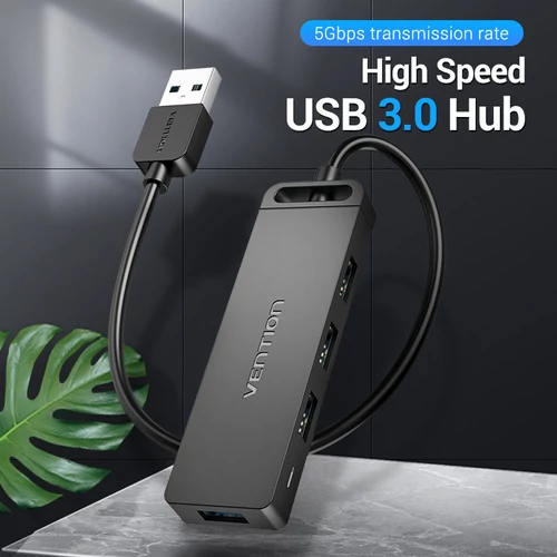 HUB USB-A 3.0 (4-Portos, táppal), 1m, Vention