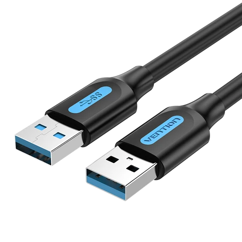 KÁBEL USB-A 3.0/M ->  USB-A 3.0/M, 0,5m,(PVC,fekete) Vention