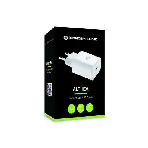 Conceptronic telefon töltő adapter - ALTHEA07W (USB-C, 20W, fehér)