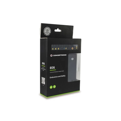 Conceptronic Univerzális Notebook adapter 65W - CNB65 (10 csatlakozó, túlfeszültség/rövidzárlat/túlmelegedés védelem)