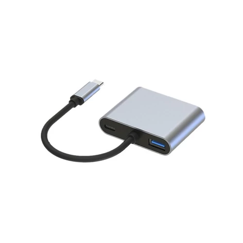 Conceptronic Notebook Dokkoló - DONN16G (Bemenet: USB-C, Kimenet: HDMI+VGA+USB-A PD:100W, ezüst)