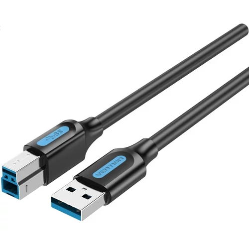 KÁBEL USB-A 3.0/M -> USB-B/M, 3m, (PVC,fekete), Vention