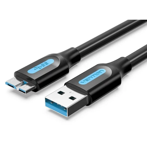 KÁBEL USB-A 3.0/M -> Micro USB-B,  2m, (PVC,fekete)  Vention