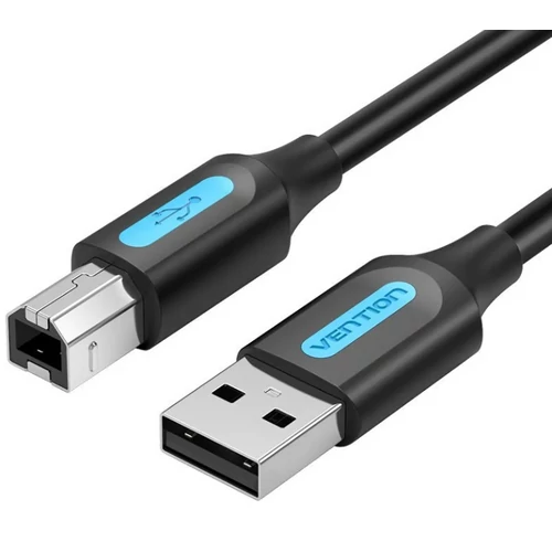 KÁBEL USB-A 2.0/M -> USB-B/M, 5m, (PVC, fekete), Vention