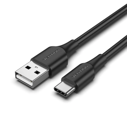 KÁBEL USB-A 2.0/M -> USB-C/M, 2m,(3A,fekete), Vention