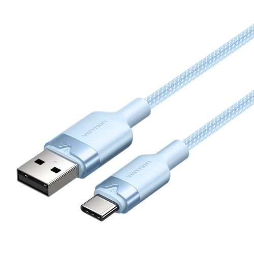 KÁBEL USB-A 2.0/M -> USB-C/M, 2m,(blue,3A), Vention