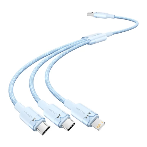 KÁBEL USB-A 2.0/M -> USB-C/Light/M.B, 1,5m,(bl,3A), Vention