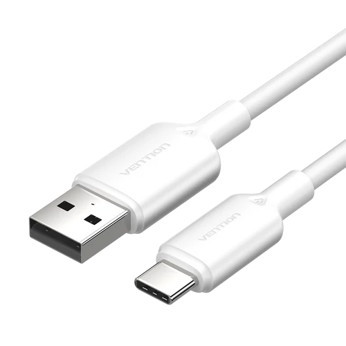 KÁBEL USB-A 2.0/M -> USB-C/M, 1m,(fehér), Vention