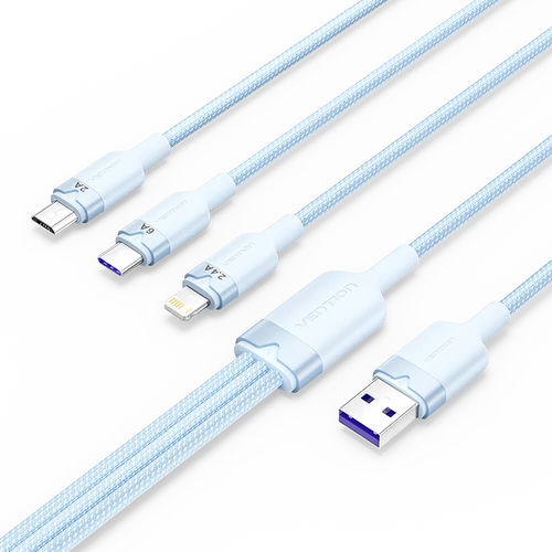 KÁBEL USB-A 2.0/M -> USB-C/Light/M.B, 1,5m,(bl,6A), Vention