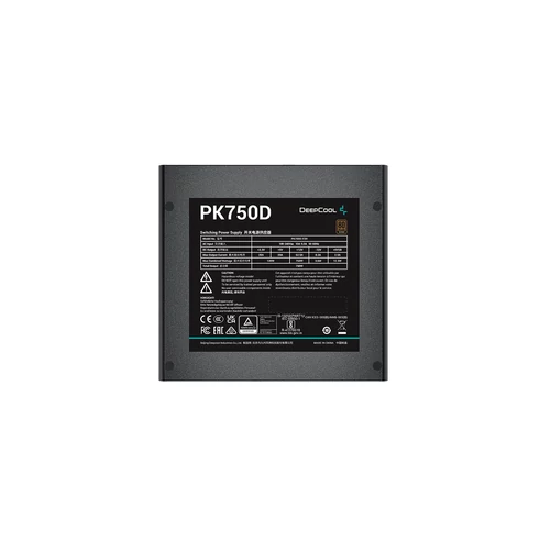 DeepCool Tápegység 750W - PK750D (80 Plus Bronze, Aktív PFC, 12cm )