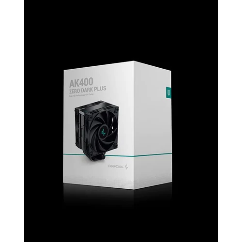 DeepCool CPU Cooler - AK400 ZERO DARK PLUS (28 dB; max, 101,02 m3/h; 4pin, 4 db heatpipe, 12cm, PWM)