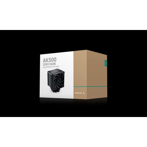 DeepCool CPU Cooler - AK500 ZERO DARK (31,5 dB; max, 88,75 m3/h; 4pin csatlakozó, 5 db heatpipe, 12cm, PWM)